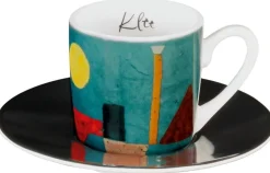 Ars mundi Geschirr & Gläser|Keramik & Gläser<4 Espressotassen mit Künstlermotiven im Set nach Klee