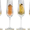 Ars mundi Keramik & Gläser<4 Sektgläser im Set, nach Gustav Klimt