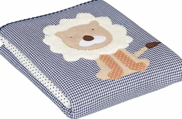 Kinder Glückspilz Geburt|Textilien<Baby-Kuscheldecke »Löwe«