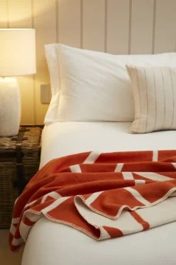 Tweedmill Decken & Kissen<Baumwolldecke »Twig«, Zimtrot