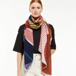 Mapoésie Baumwolle & Leinen<Baumwollschal »Cinetique«