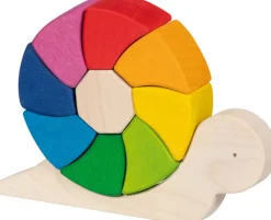 Kinder GOKI Holzspielzeug<Bausteine »Kecke Schnirkelschnecke Pauline«