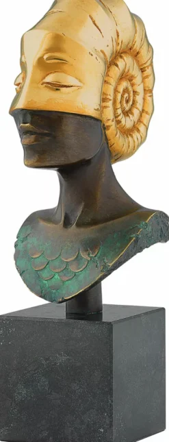 Ars mundi Alle Skulpturen|Bronze<Becker, Michael: ​Büste »Kopf der Ammonite«