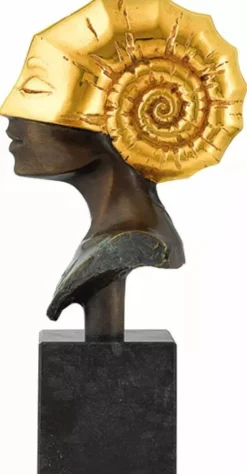 Ars mundi Alle Skulpturen|Bronze<Becker, Michael: ​Büste »Kopf der Ammonite«