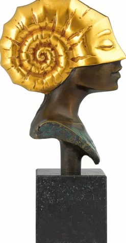 Ars mundi Alle Skulpturen|Bronze<Becker, Michael: ​Büste »Kopf der Ammonite«