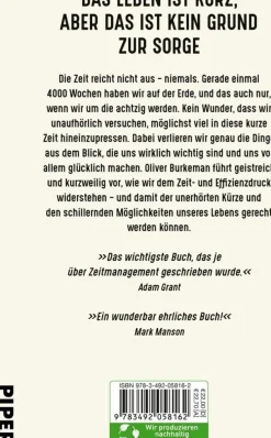 ZEIT Buchhandlung Sachbücher<Burkeman, Oliver: 4000 Wochen