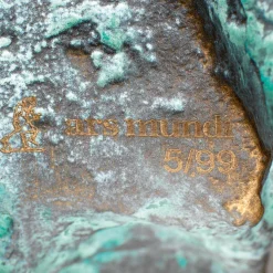 Ars mundi Alle Skulpturen|Bronze<Christoph Fischer: ​ Skulptur »Der Gedanke« (2023), Version Bronze grün ​