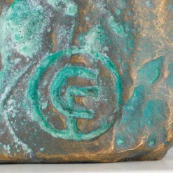 Ars mundi Alle Skulpturen|Bronze<Christoph Fischer: ​ Skulptur »Der Gedanke« (2023), Version Bronze grün ​