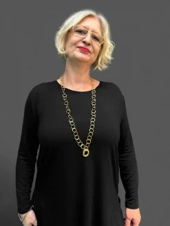 Antje Liebscher Goldschmiedeschmuck<Collier »Double«, Silber vergoldet