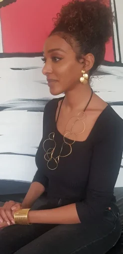 Maria Rzewuska Goldschmiedeschmuck<Collier »Elena« Silberringe