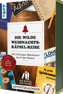ZEIT Buchhandlung Kalender<Die Rätselbibliothek. Adventskalender - Die wilde Weihnachts-Rätsel-Reise