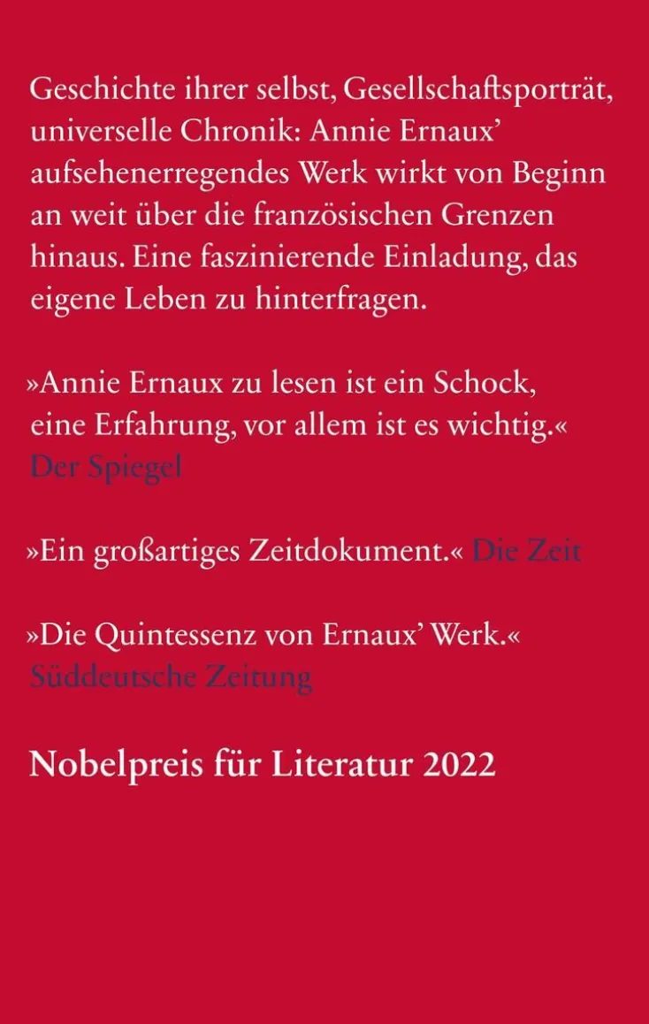 ZEIT Buchhandlung Romane<Ernaux, A: Jahre