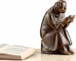 Ernst Barlach Alle Skulpturen|Bronze<: Skulptur »Der Buchleser«, 1936