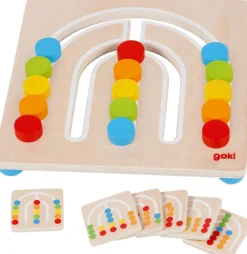 Kinder GOKI Holzspielzeug|Lernspiele<Farbsortierbrett Regenbogen