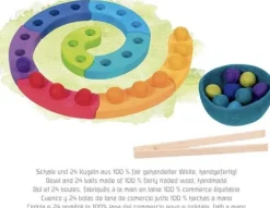 Kinder GOKI Holzspielzeug|Spiele Für Kinder<Farbsortierspiel und Adventsspirale