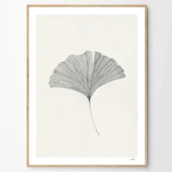 The Poster Club Wandbilder & Wanddekoration<Frois, Ana: »Ginkgo Leaf«, mit Rahmung