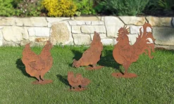 Ars mundi Gartendekoration|Alle Skulpturen<Gartenfiguren »Hühnerfamilie«