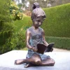 WELTKUNST Alle Skulpturen|Garten<Gartenskulptur »Lesendes Mädchen«, Bronze