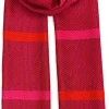 Ulrike Isensee DS Seide<Gewebter Seidenschal in Fuchsia und Rot
