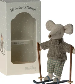 Kinder Maileg Weihnachtsgeschenke|Kuscheltiere & Puppen<Großer Bruder Wintermaus mit Ski