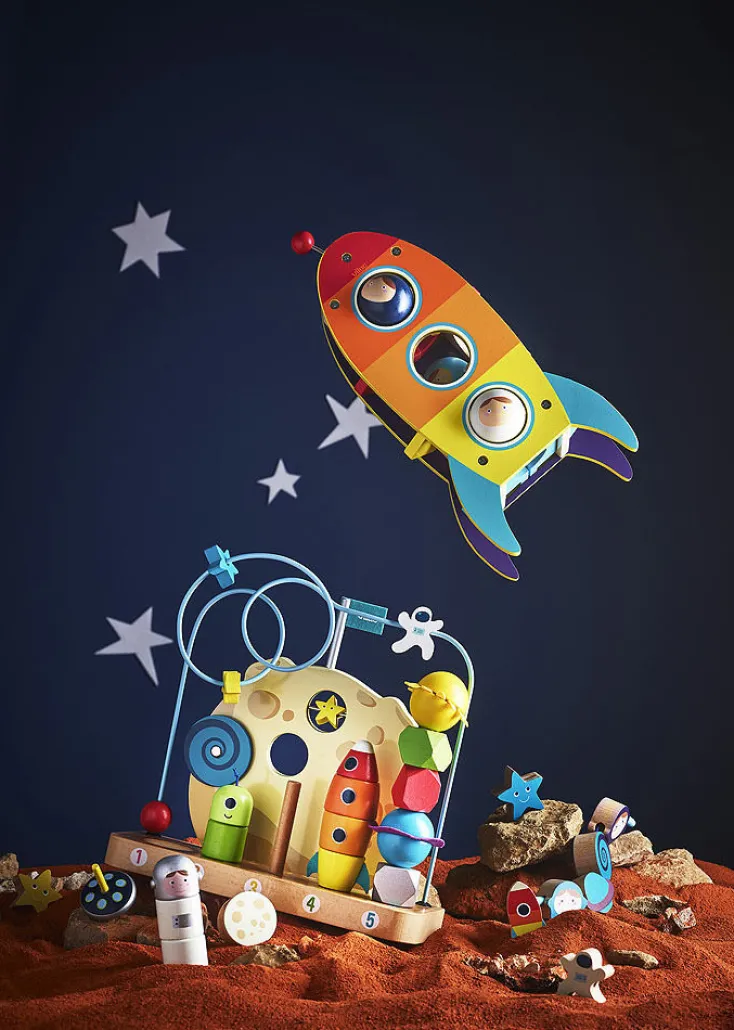 Kinder VILAC Holzspielzeug<Hammerspiel »1, 2, 3 - Abheben zu den Sternen!«