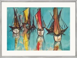 Ars mundi Alle Werke<Heino Breilmann: Bild »Boote vor Anker«, gerahmt​