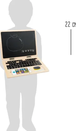 Kinder Small Foot Holzspielzeug<Holz Laptop mit Magnettafel