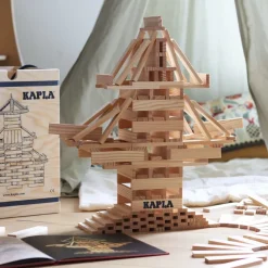 Kinder KAPLA Holzspielzeug|Konstruieren & Experimentieren<Holzbausteine 280er Kasten, Starterset mit Buch