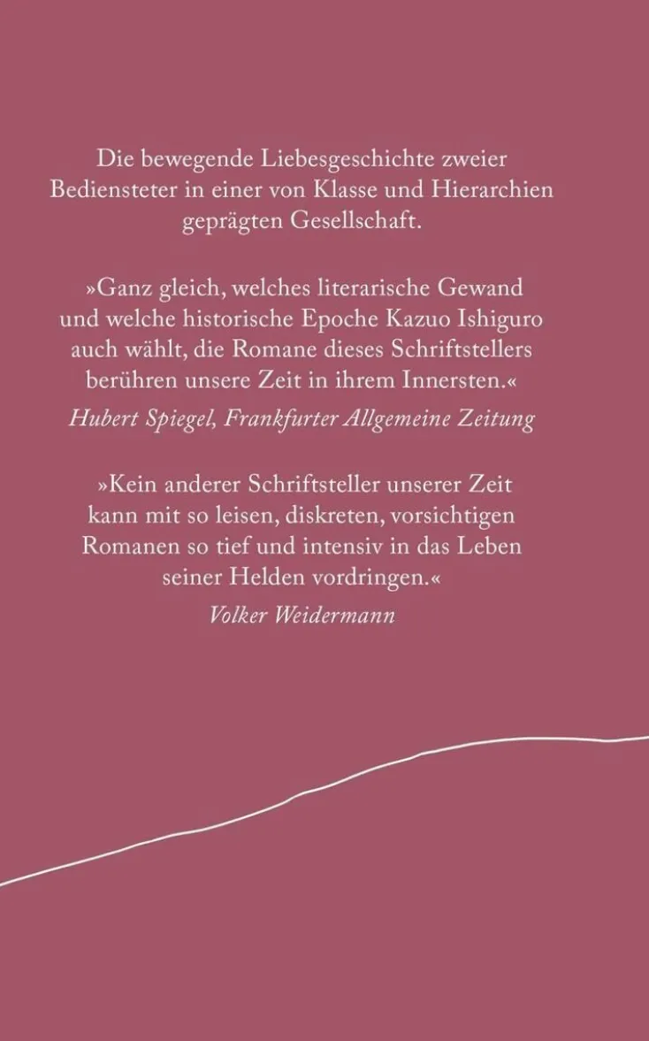 ZEIT Buchhandlung Romane<Ishiguro, K: Was vom Tage übrig blieb