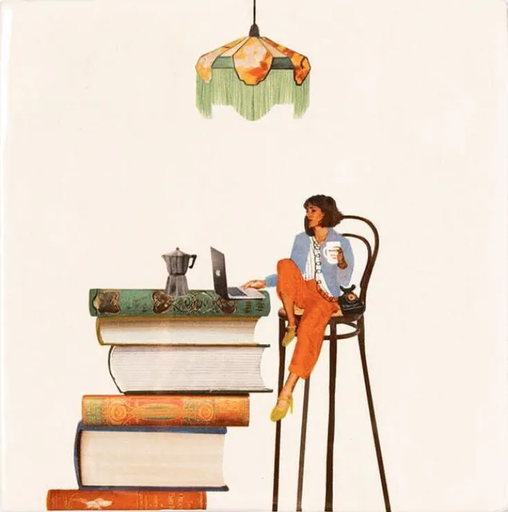 StoryTiles Wandbilder & Wanddekoration<Keramikfliese »Alles unter Kontrolle«