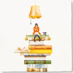 StoryTiles Wandbilder & Wanddekoration<Keramikfliese »Bücherwurm«