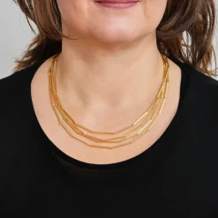 Franziska Rappold Goldschmiedeschmuck<Kette »Streifen«, goldplattiert