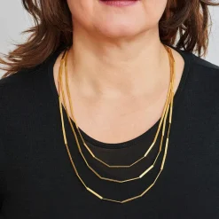 Franziska Rappold Goldschmiedeschmuck<Kette »Streifen«, goldplattiert