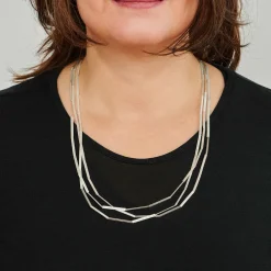 Franziska Rappold Goldschmiedeschmuck<Kette »Streifen«, Silber