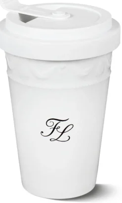 KPM Berlin Geschirr & Gläser<»Kurland KPM to go«, weiß mit Monogramm