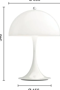 Louis Poulsen Tisch- & Leseleuchten<Leuchte »Panthella 250 Portable« Acryl Opal Weiß