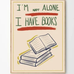 The Poster Club Wandbilder & Wanddekoration<Leyva, Marta: »I Have Books«, mit Rahmung