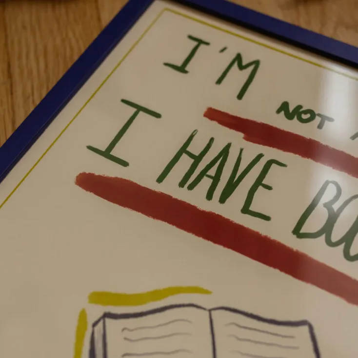 The Poster Club Wandbilder & Wanddekoration<Leyva, Marta: »I Have Books«, mit Rahmung