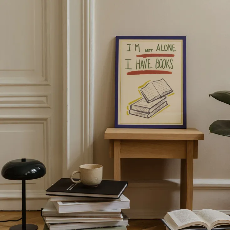 The Poster Club Wandbilder & Wanddekoration<Leyva, Marta: »I Have Books«, mit Rahmung