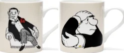 Ars mundi Geschirr & Gläser|Keramik & Gläser<Loriot: ​ 2 Becher mit Künstlermotiven »Der Denker« &amp; »Herr im Sessel« im Set