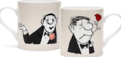 Ars mundi Keramik & Gläser<Loriot: ​ 2 Becher mit Künstlermotiven »Rosenkavalier« &amp; »Conférencier« im Set, Porzellan​