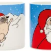 Ars mundi Geschirr & Gläser<Loriot: 2 Becher mit Künstlermotiven »Weihnachtsmops« & »Weihnachtsmann« im Set