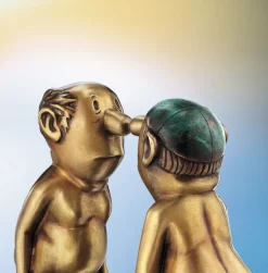 Ars mundi Bronze<Loriot: Skulptur »Herren im Bad«