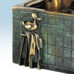 Ars mundi Bronze<Loriot: Skulptur »Herren im Bad«