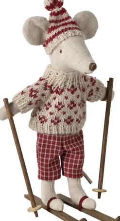 Kinder Maileg Nikolausgeschenke|Kuscheltiere & Puppen<Mama Wintermaus mit Skiset