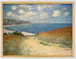 Ars mundi Alle Werke<Monet: »Strandweg zwischen den Weizenfeldern« (1882), gerahmt