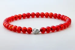 Menard Goldschmiedeschmuck<Murano Collier »Hellrot«