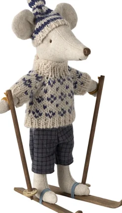 Kinder Maileg Nikolausgeschenke|Kuscheltiere & Puppen<Papa Wintermaus mit Skiset
