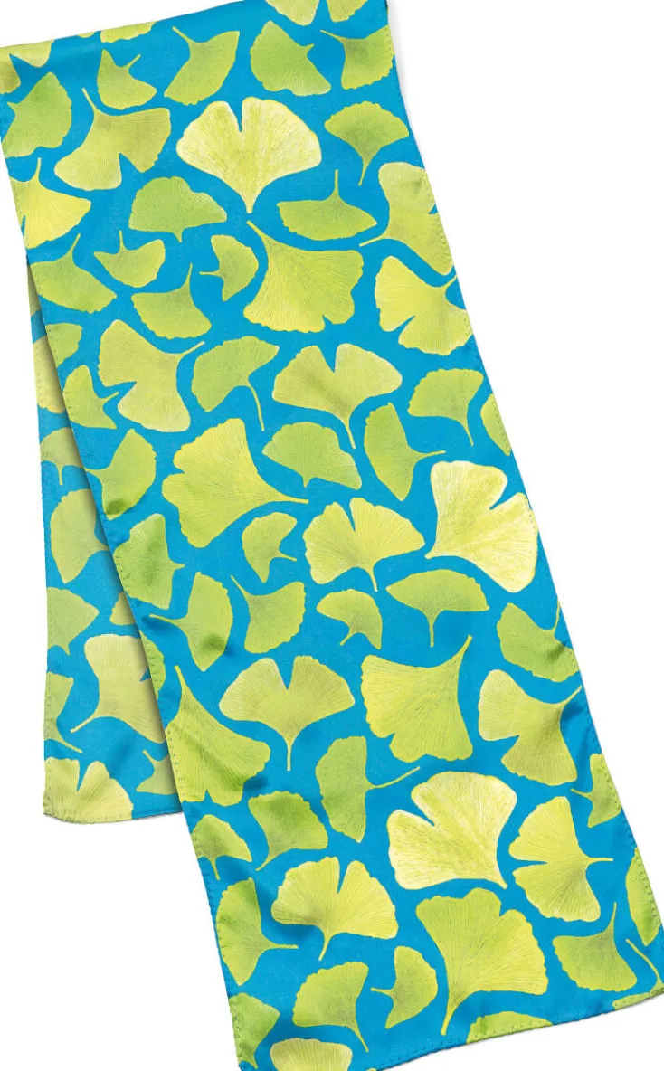 Ars mundi Seide<Petra Waszak: Seidenschal »Ginkgo«