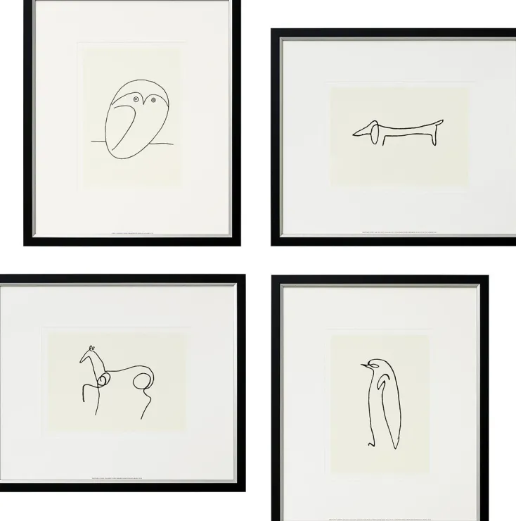 Ars mundi Alle Werke<Picasso: 4 Bilder im Set, Tiere